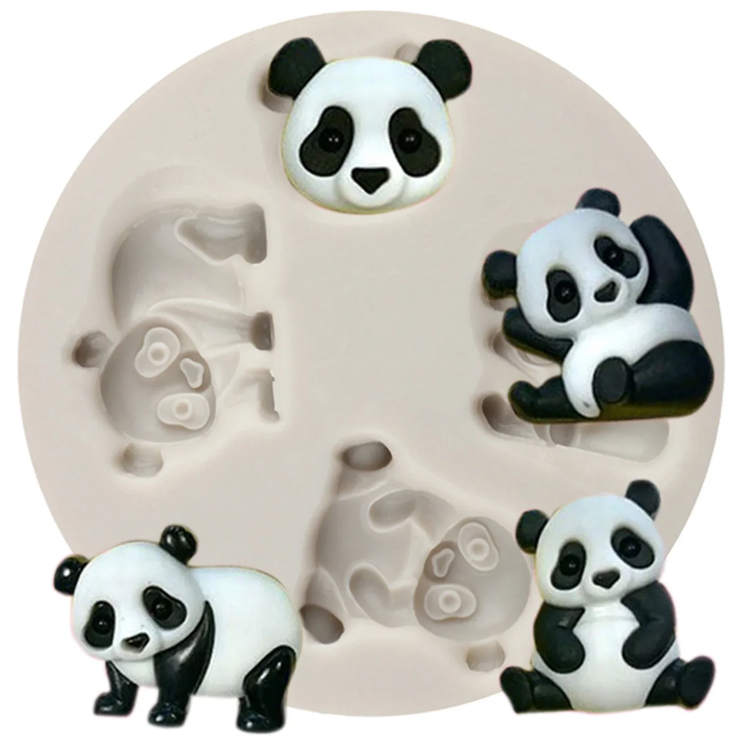 

Силиконовая 3D форма в виде панды, детский день рождения, кекс, Топпер, помадка, аксессуары для украшения, конфеты, глина, шоколад