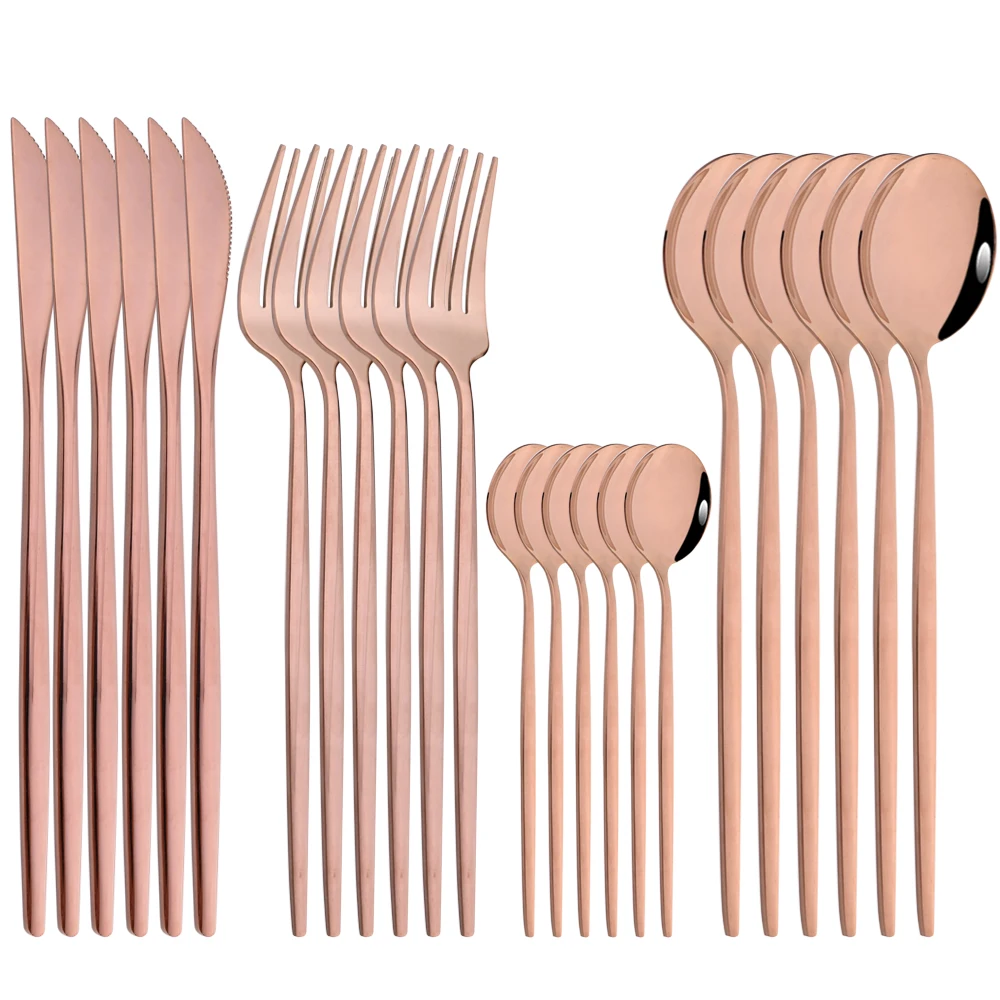 

Набор посуды из нержавеющей стали, столовые приборы, нож, вилка, ложка, чайная ложка