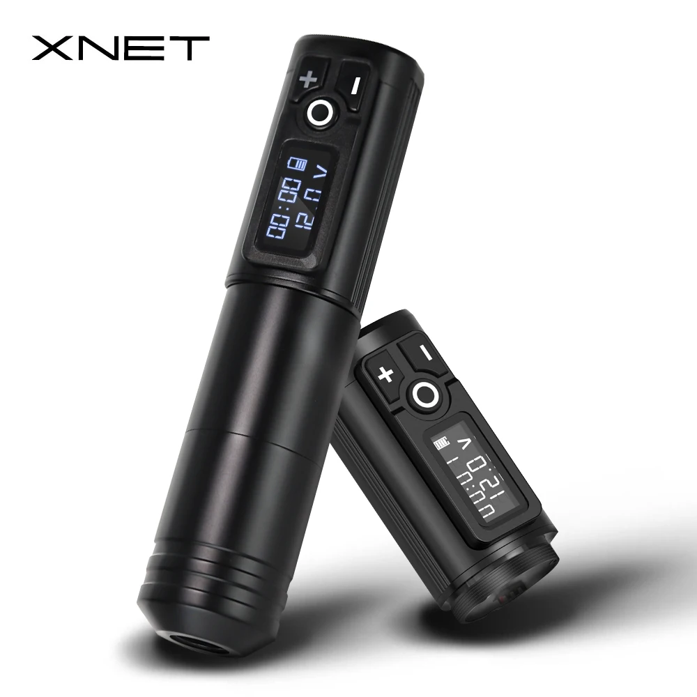 XNET Elite Wireless Tattoo Machine Pen DC Coreless Motor LED Display 2100mAh Lithium Battery for Tattoo Art Permanent MakeUp