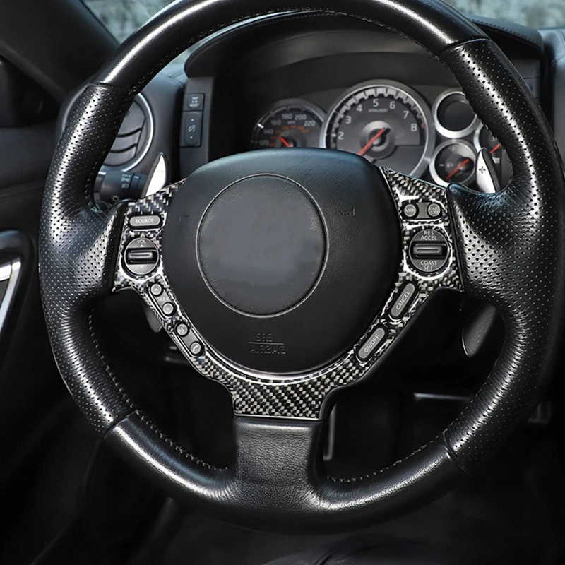 Для Nissan GTR R35 2009-2015 углеродное волокно крышка кнопки на руль автомобиля