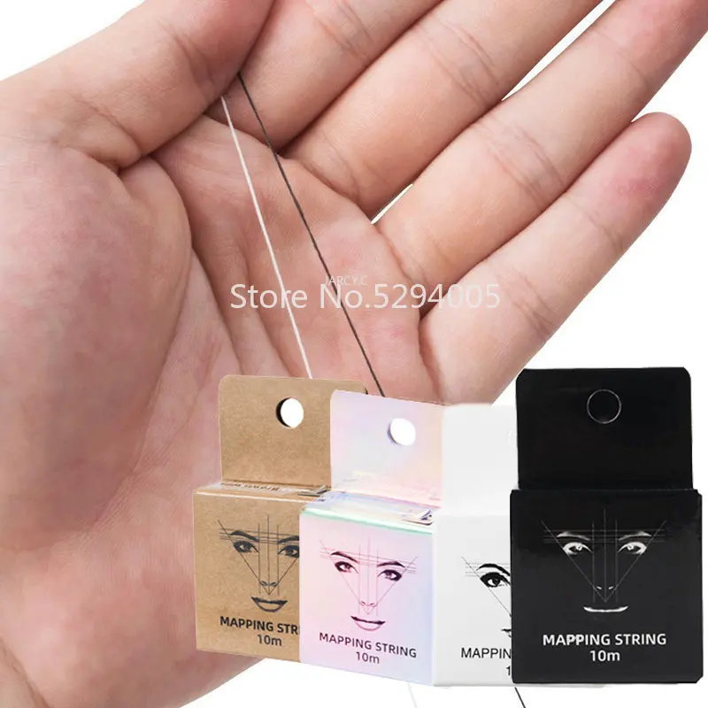 

Microblading Mapping Pre-Ink String Eyebrow Makeup Dyeing White Thread Semi Permanent Positioning Measure Tool Mapping String