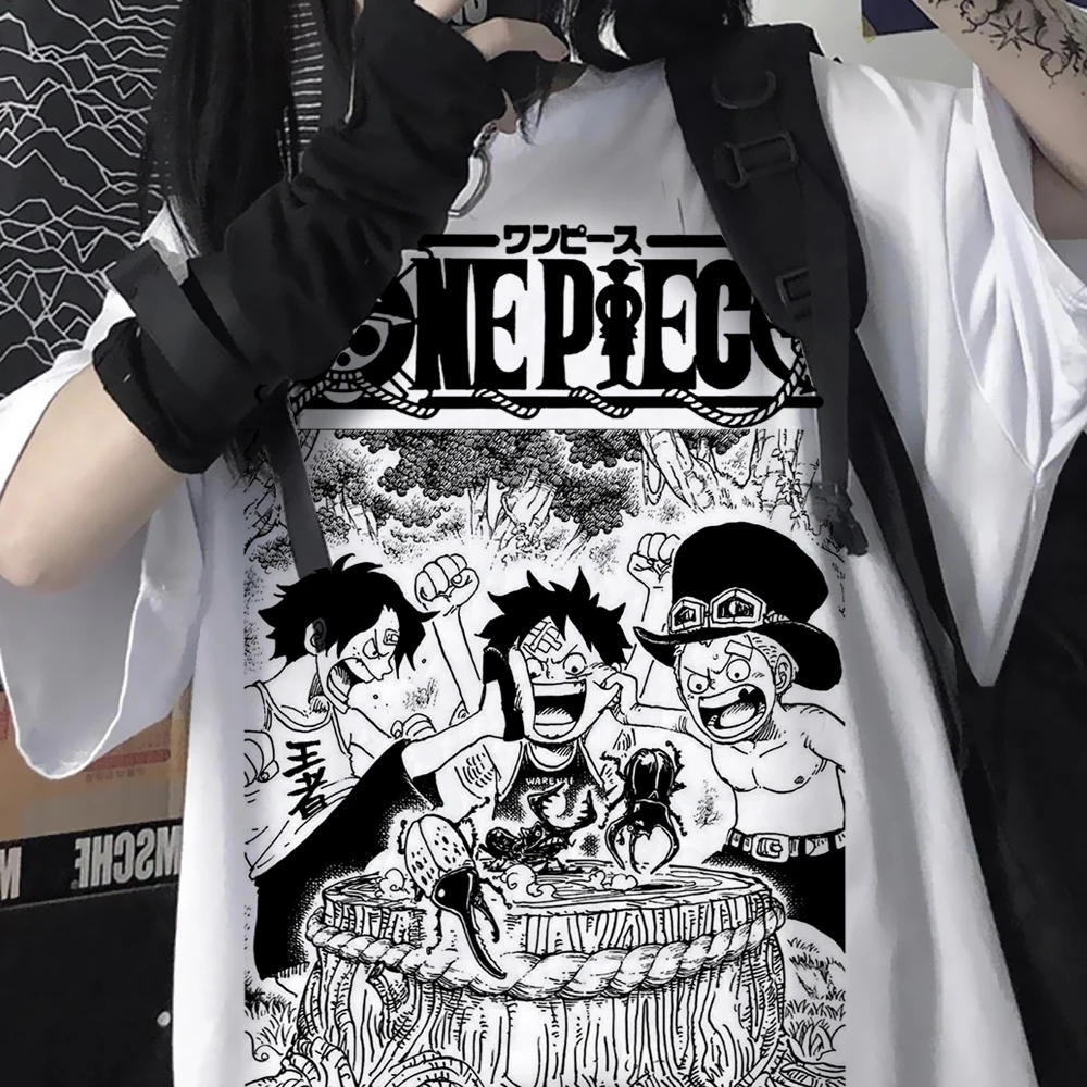 Футболка мужская Слитная с японским аниме милая мультяшная Луффи одежда в стиле