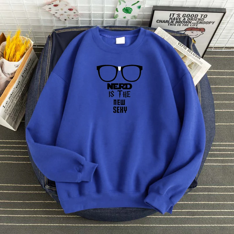 

Hot Sale Nerd Is The New Sexy Cool Prints Hoody Comfortable Casual Sportwear Warm Brand Men Hoodie Oversized Soft Men'S Hoodies