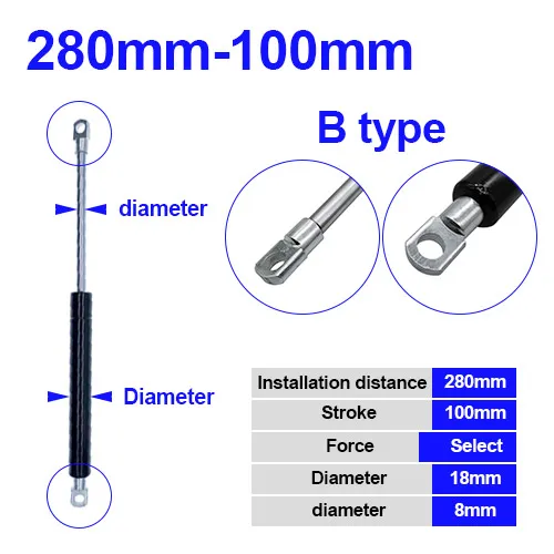 

Газовый пружинный шарнир CNMAWAY 18*8