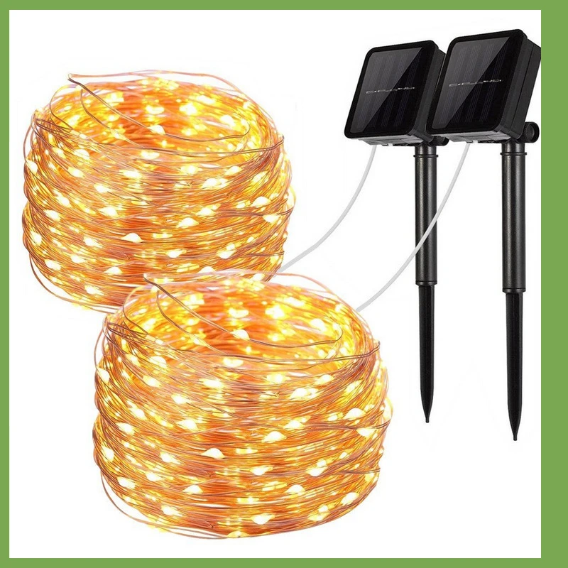 

Light Fairy Lights 5m 10m 20m 30m Waterproof Outdoor Garland Solar Power Lamp Christmas Wedding for Garden Decoration