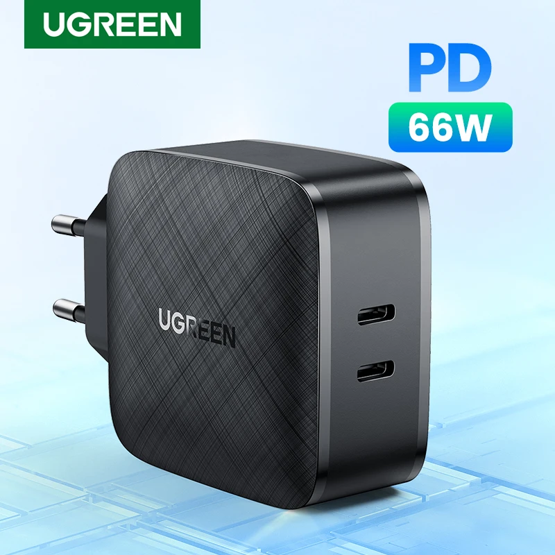 UGREEN 66W PD Charger Quick Charge 4.0 3.0 Type C PD USB Charger Portable Fast Charger For iPhone 13 For Xiaomi Samsung Laptop