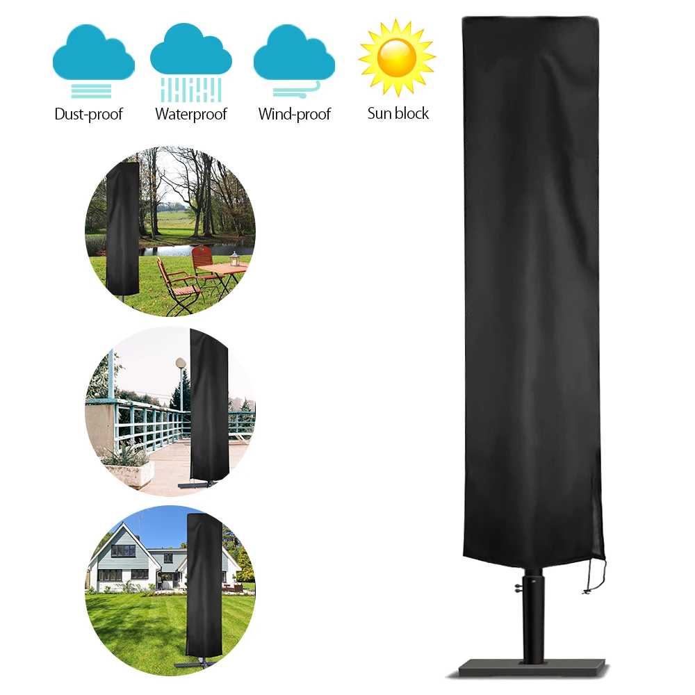 

2023 Waterproof Cover Oxford Cloth Outdoor Sunshade Umbrella Cover Garden Weatherproof Patio Cantilever Parasol Rain Cover