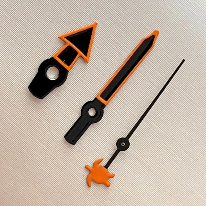 Analog Watch Accessories: Japan NH35/NH36/4R36 Automatic Mechanical Movement, Orange Edge, Black A, No Luminous