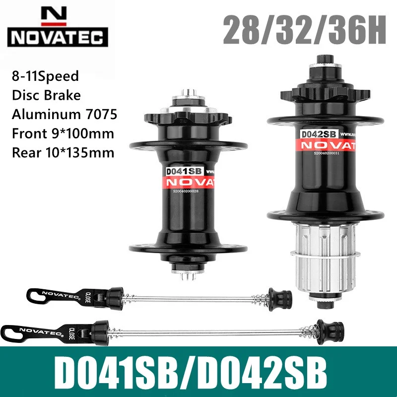 Ступица Novatec D041SB D042SB с 28/32/36 отверстиями Mtb Cube 1 пара/передние/задние дисковые тормозные подшипники ступицы для скоростного горного велосипеда 8/9/10/11