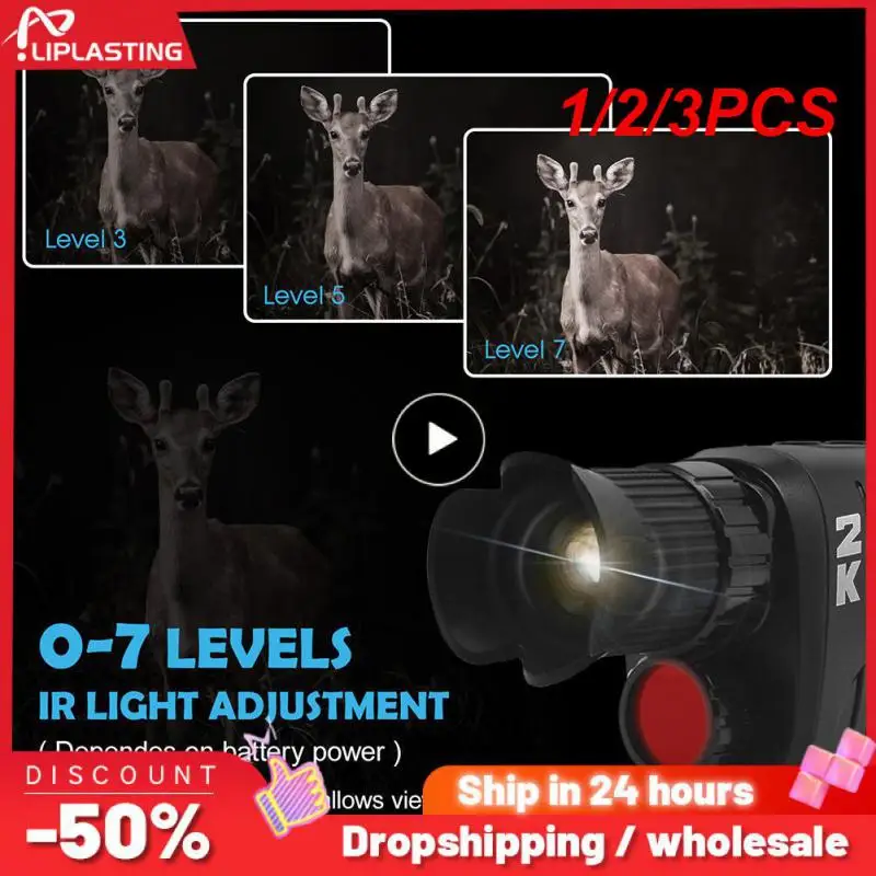 

1/2/3PCS Rechargable Battery 1080p High Definition Infrared Night Vision Telescope Night Vision Camera Outdoor Hunting
