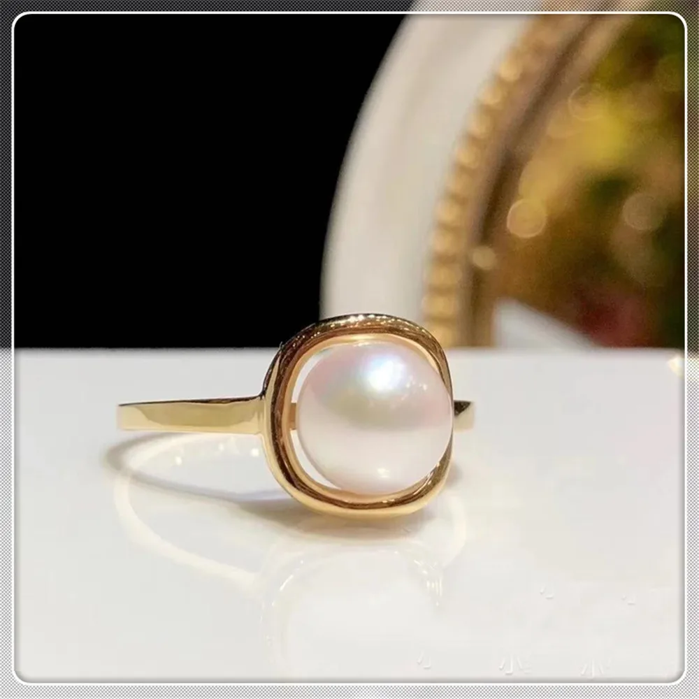 

Женское кольцо с жемчугом и покрытием из серебра 925 пробы
