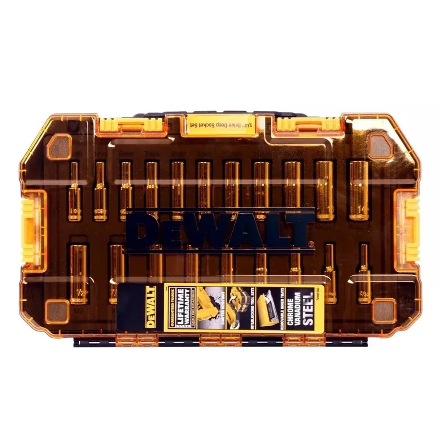 DEWALT DWMT73811 Набор глубоких комбинированных головок с штабелируемым чехлом 20 шт. 1/4