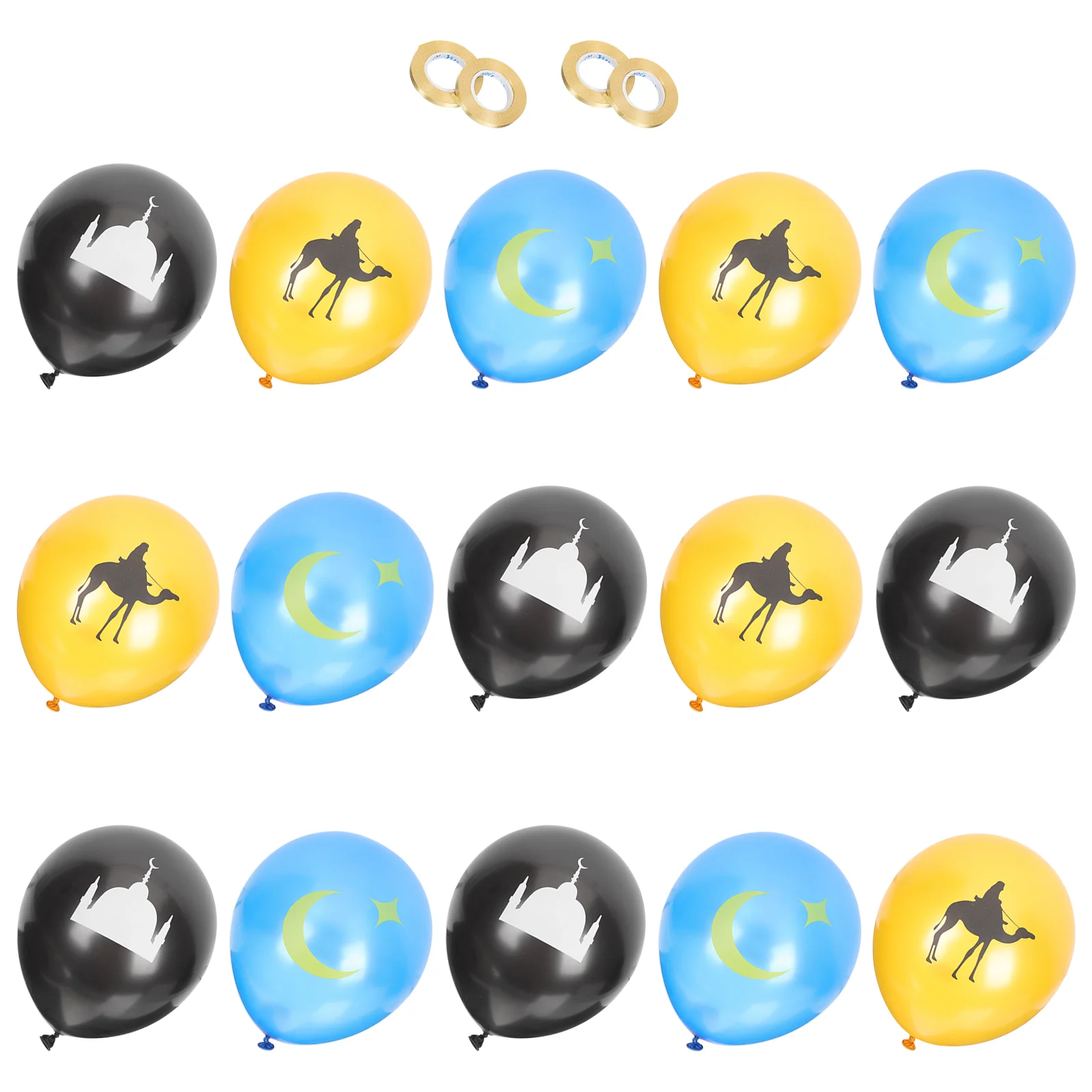 

1 Set of Eid Mubarak Balloons Eid Mubarak Ribbons Eid Mubarak Party Decors for Festival Home Party Decor