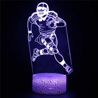 rugby players 3d lamp fighter acrylic usb led nightlights neon sign christmas decorations for home bedroom birthday gifts