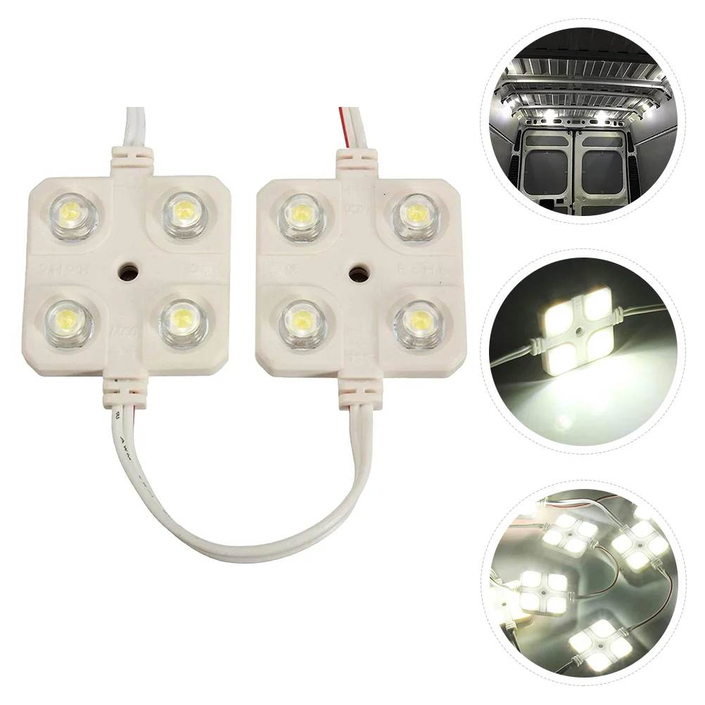 

2 Pcs LED Module Dome Lights Car Modules Adhesive Lamp Ceiling Home Copper Trailer RV Cabinet Reading