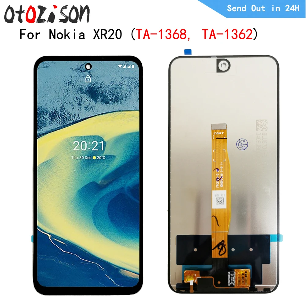 6 67 &quotIPS-дисплей для Nokia XR20 TA-1368 TA-1362 ЖК-экран сенсорная панель дигитайзер с рамкой