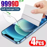 4pcs full cover hydrogel film on the screen protector for iphone 12 11 13 pro max screen protector on iphone x xr xsmax 7 8 plus