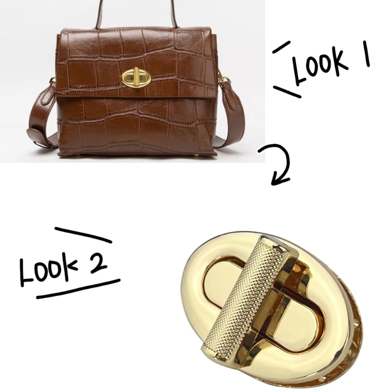 

Металлический поворотный замок в форме яйца для женщин, детали для сумок, фурнитура, аксессуары, цинковый сплав, замок для сумок