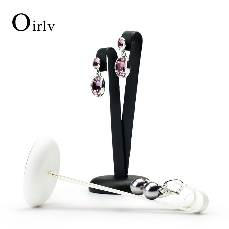 Oirlv искусственная кожа Подставка для сережек серьги держатель серьги стойка органайзер для сережек органайзер для ювелирных изделий