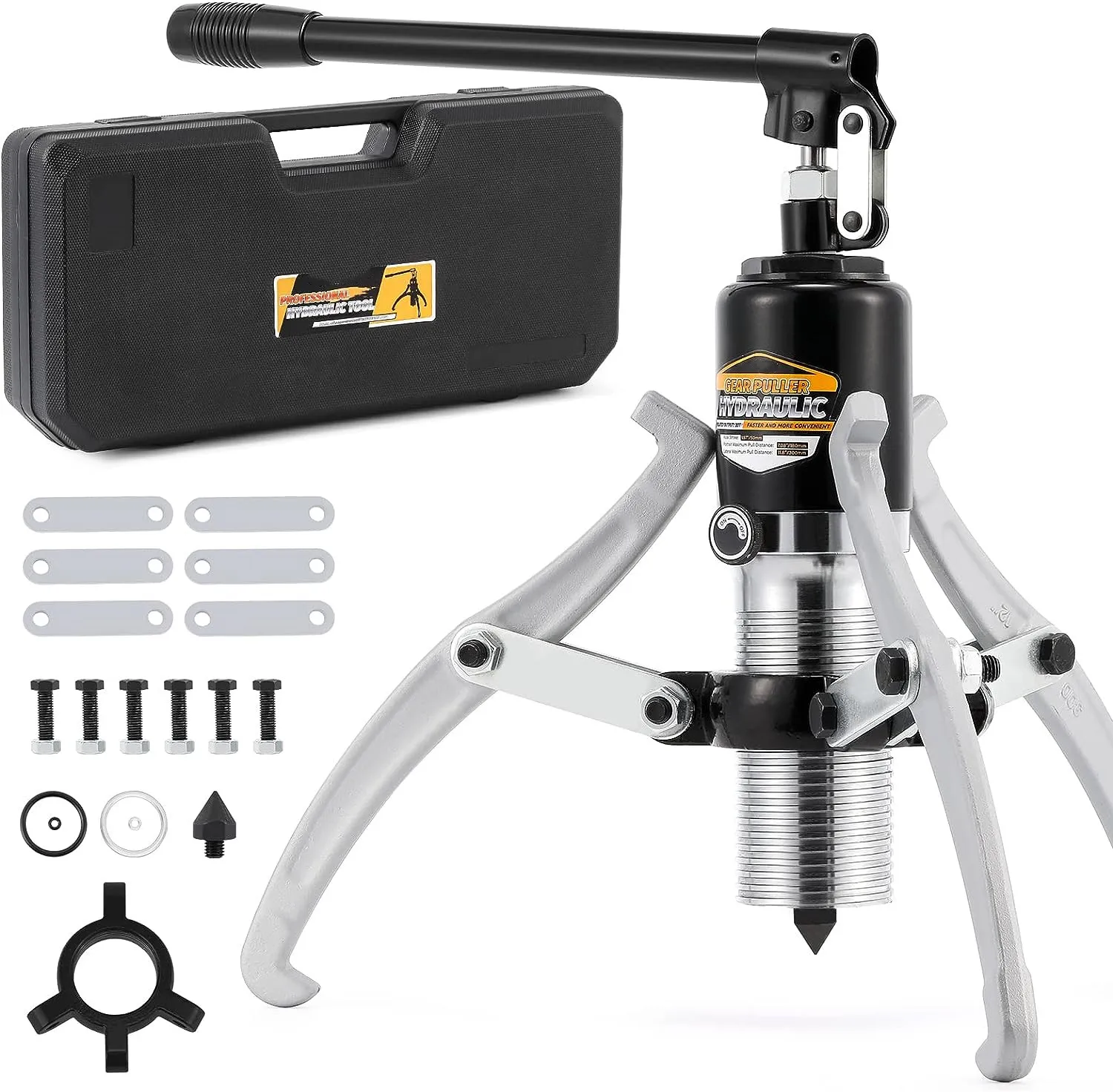 

20 Ton Hydraulic Gear Puller Wheel Bearing Pulling Separator 2/3 Adjustable Jaw Vertically&Horizontally,Heavy Duty Mechanical