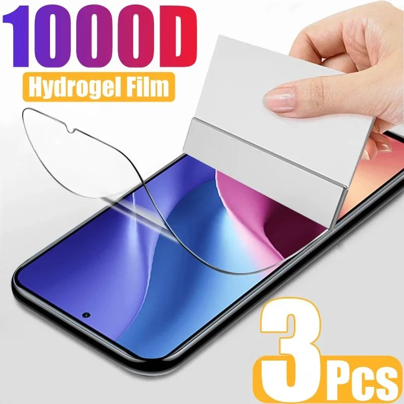 3PCS Hydrogel Film For Tecno Camon 12 15 18 20 Premier 18P 18T 19 Pro 5G Air Screen Protector On Spark 5 6 8C GO 2022 Protective