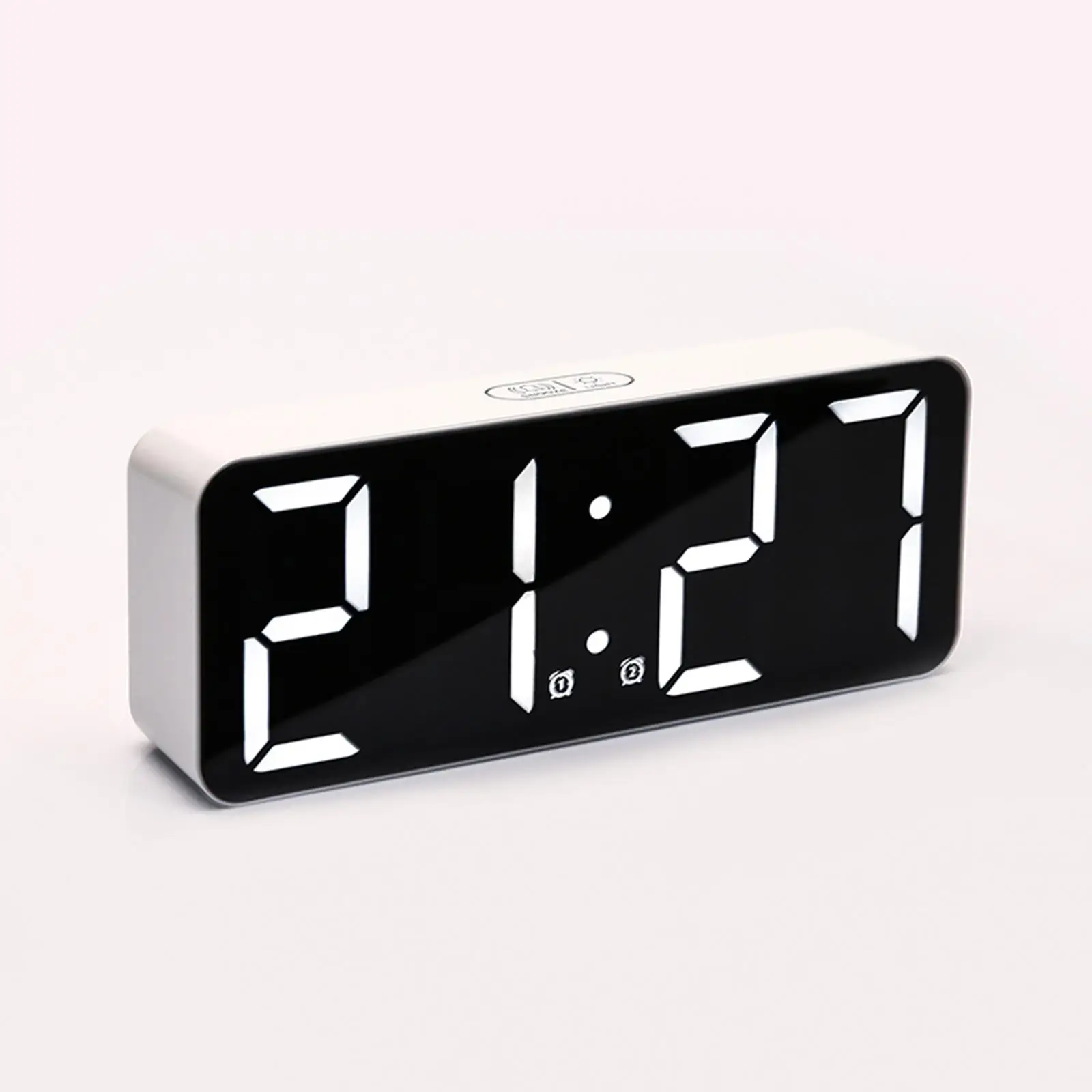 

LED Digital Alarm Clock Calendar Display w/ Indoor Temperature Date and Day
