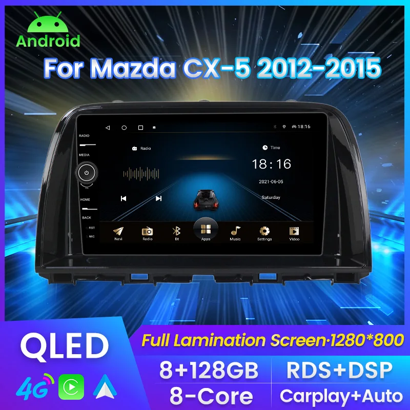 

MLOVELIN QLED Carplay android Авто android 11 автомобильное радио Видео Мультимедиа все в одном для Mazda CX-5 2012 2013 2014 2015 2016