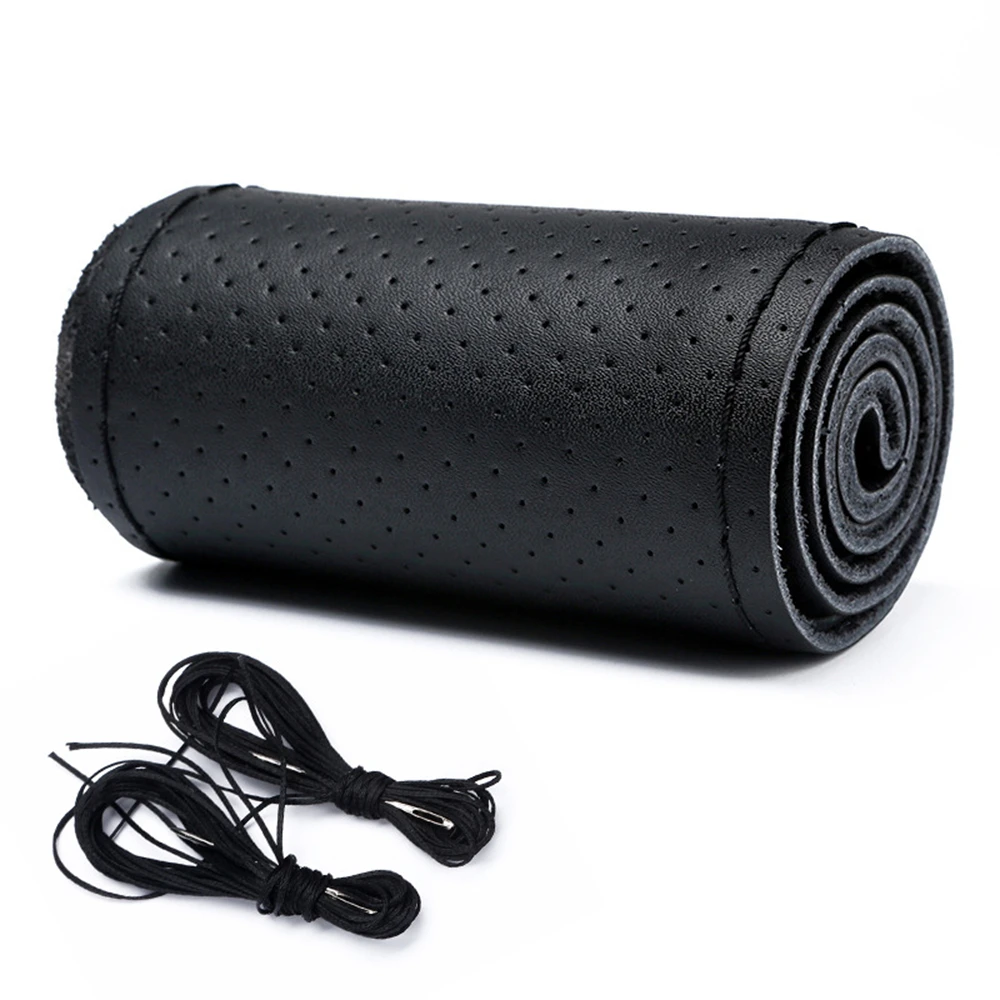 

18 "Кожаный чехол на руль автомобиля 45 см, чехол на ручку автомобиля, автомобильные аксессуары, универсальный чехол на руль для салона автомобиля