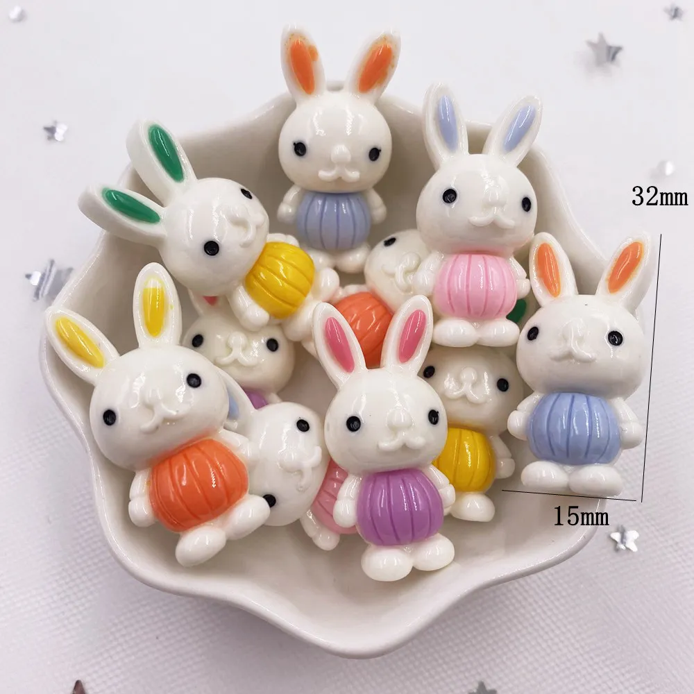 

Кабошоны кролики из смолы Diy Super Paradise 10 шт.