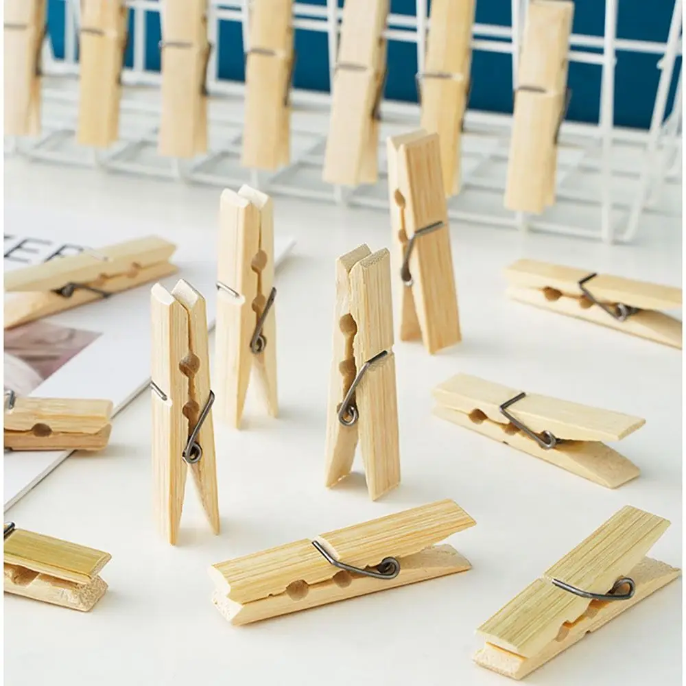 

Woodiness Clotheslinger Recyclable Thickening Small Wooden Clip Not Injuring Clothes With Spring Windproof Clip Home