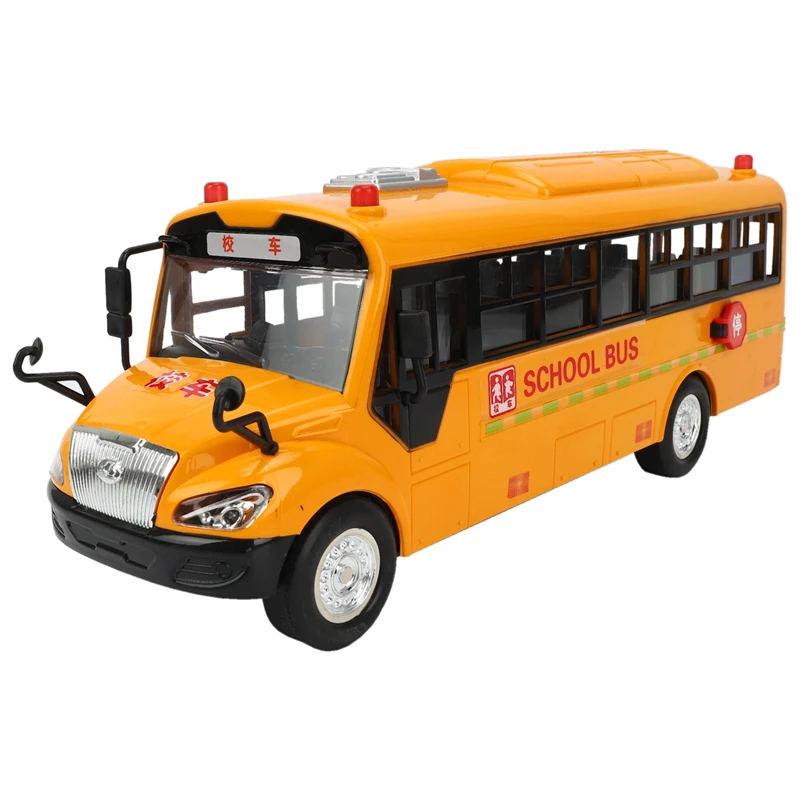 

Big Size Children School Bus Toy Model Inertia Car With Sound Light For Kids Toy Birthday Gift