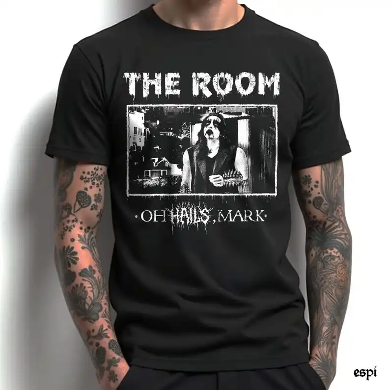 Футболка The Room Black Metal Meme — классическая рубашка Funny Cult — футболка Tommy Wiseau with Corpsepaint (art.: 3920cf30d290a) - 3920cf30d290a