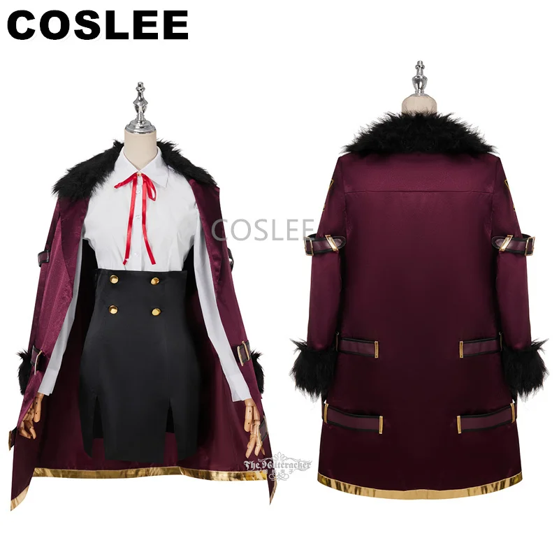 COSLEE Синий Архив Rik Kedah Mijima Aru Косплей Костюм Игровой Униформа Пальто Топ Юбка