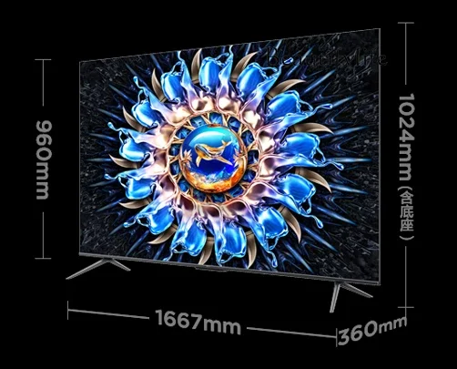 Ультратонкий Телевизор с плоским экраном высокой четкости 75 дюймов