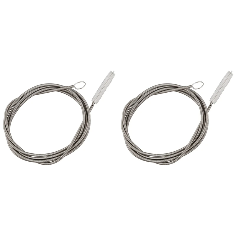 

2Pcs 1.5M Inlet And Outlet Pipe Cleaning Spring Brush Long Brush Beer Barrel Fermentation Tank Tube Hose Cleaner