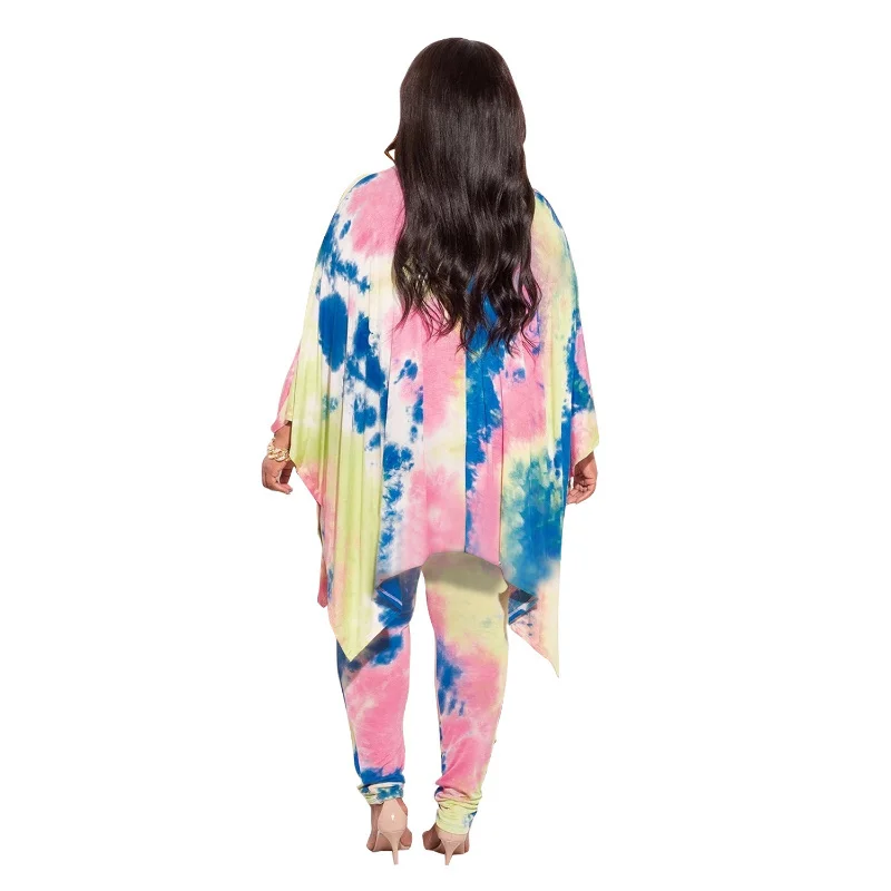 Plus Size Fall Outfits Women Clothing Two Piece Sets Tie Dye Leopard Camouflage Long Sleeve 3xl 4xl 5xl 6xl