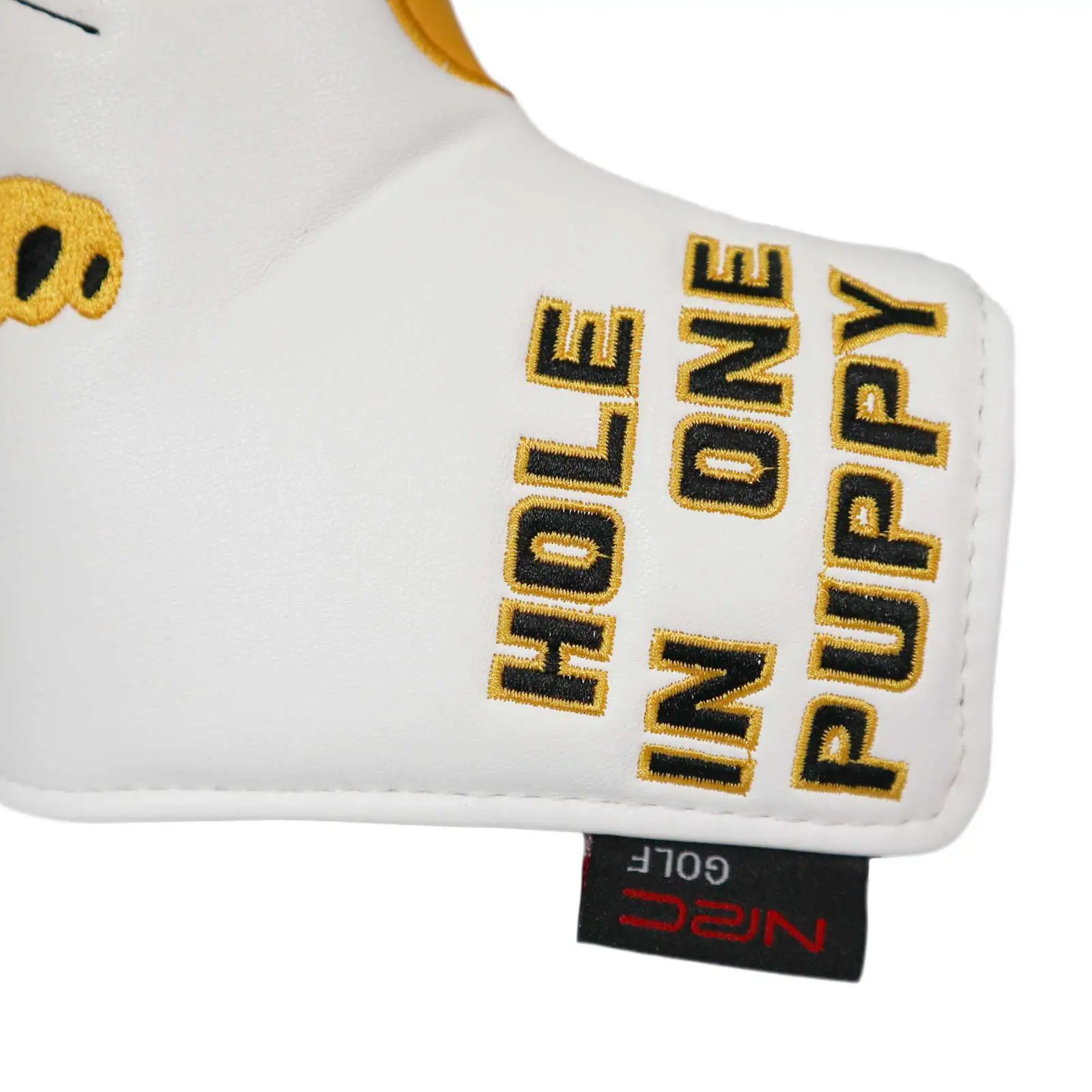 

Golf Putter Headcover Dog Pattern Club Head Cover Non-Slip Protector Yellow