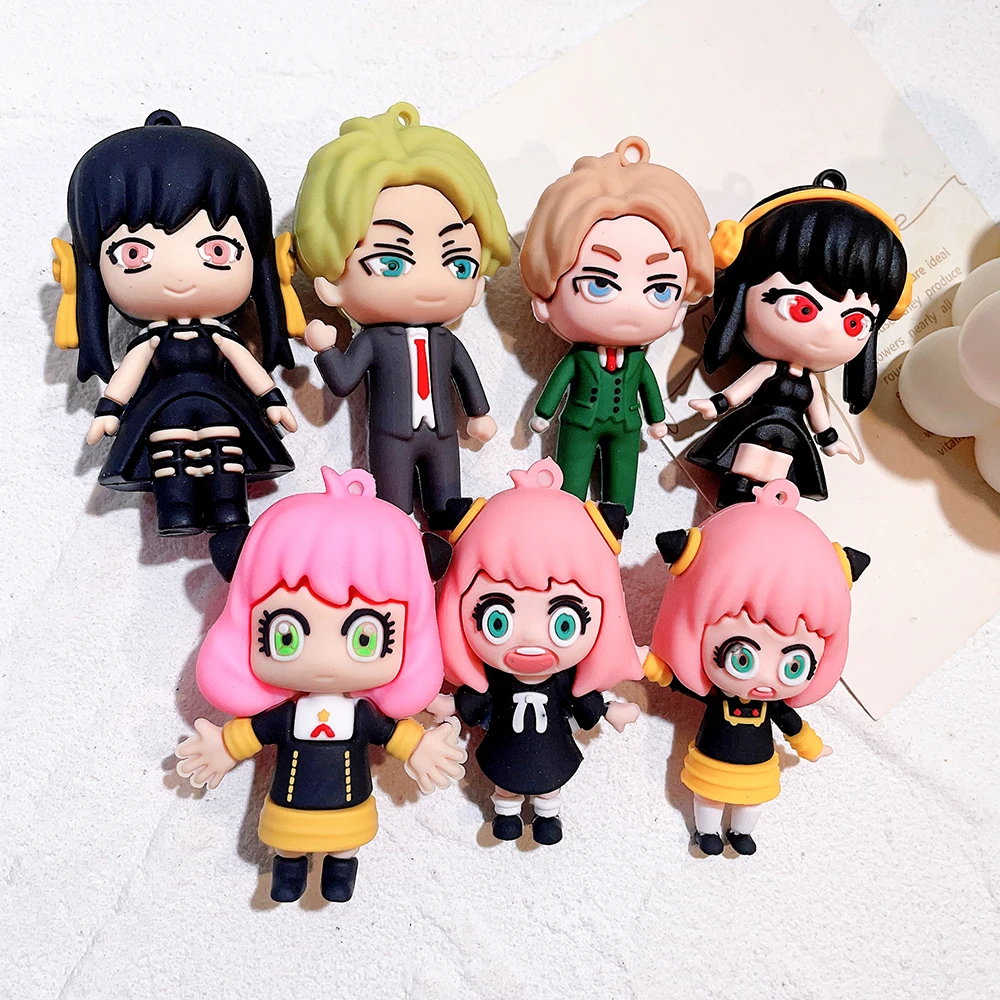 

Anime SPY×FAMILY Resin Doll Pendant Keychain Cartoon Figure Thorn Princess Anya Forger Action Figure Keyrings for Bag Ornament