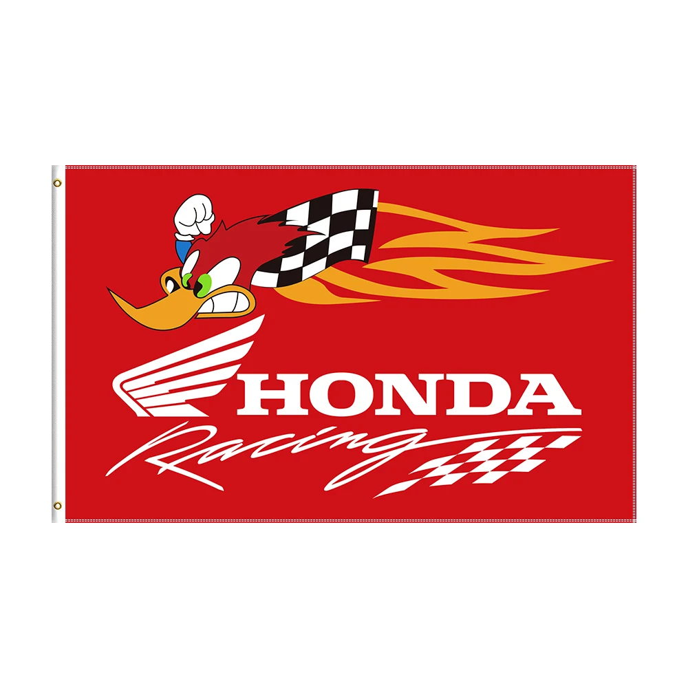 

90x150cm Honda Racings Flag Polyester Printed Racing Motocycle For Decoration