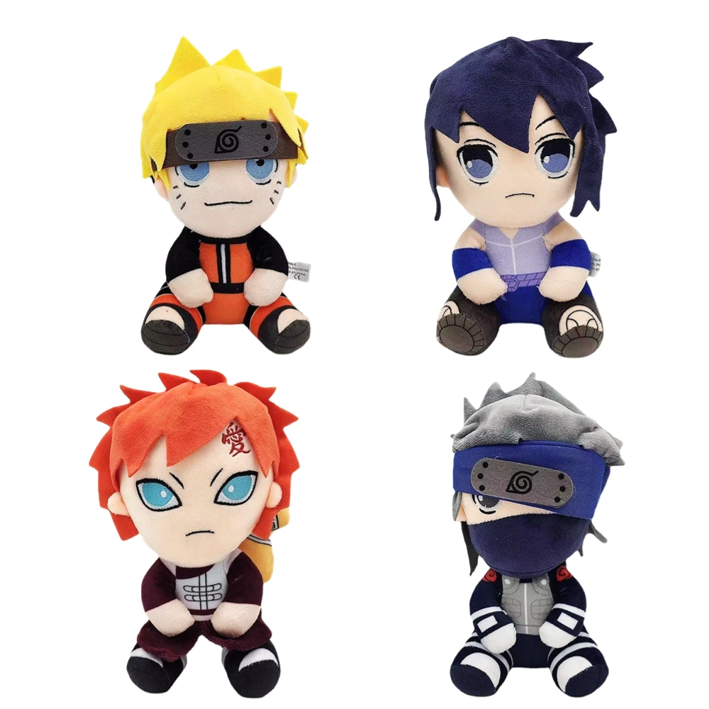 20cm New Model Anime Naruto Plush Toy Sasuke Kakashi Gaara Cartoon Figure Cute Doll Pendant Kids Birthday Gift Kawaii Xmas Decor