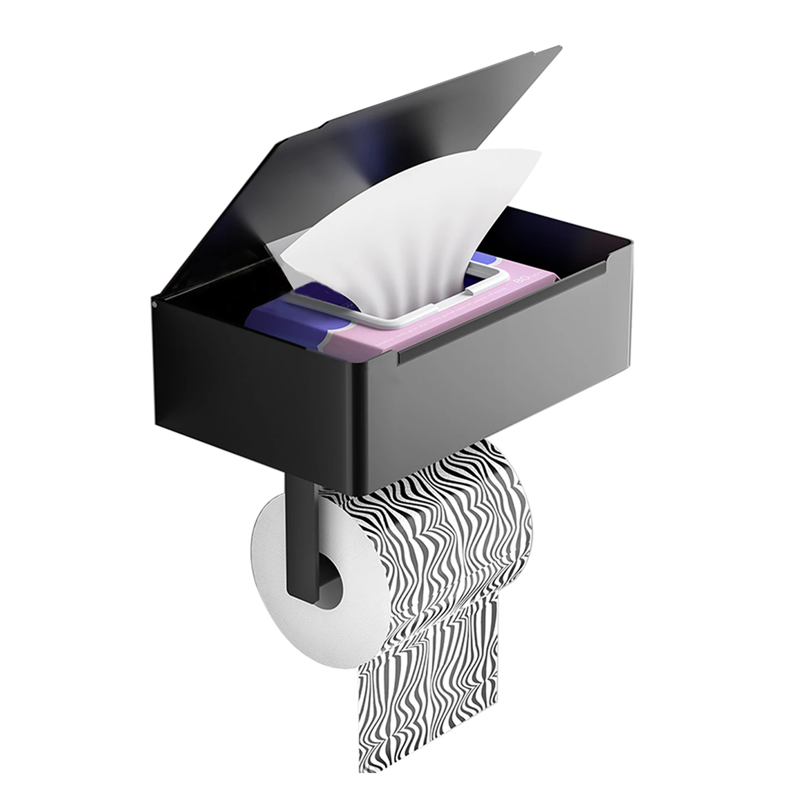 

Toilet Paper Holder With Wipes Dispenser Flushable Wipes Dispenser Toilet Paper Storage Holders Stainless Steel Wall Mounted