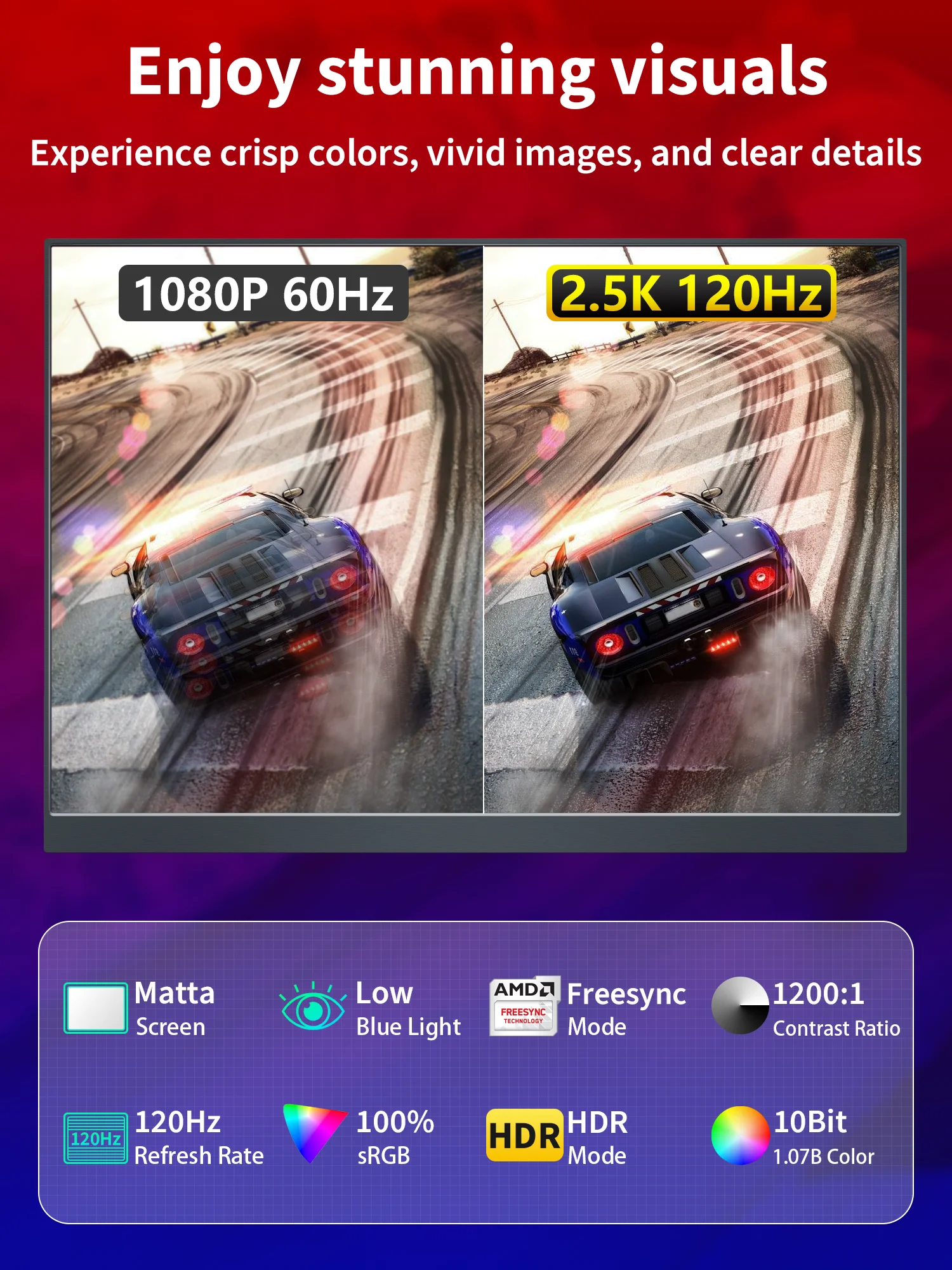 16-дюймовый ЖК-дисплей компактные мониторы UHD 2 5 K 2560*1600P 120 Гц игровые с IPS-панелью
