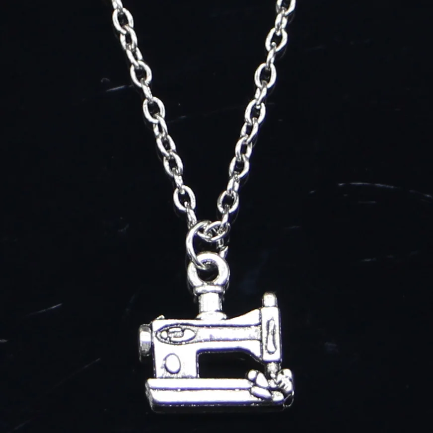 

20pcs New Fashion Necklace 15x15mm Sewing Machine Pendants Short Long Women Men Colar Gift Jewelry Choker