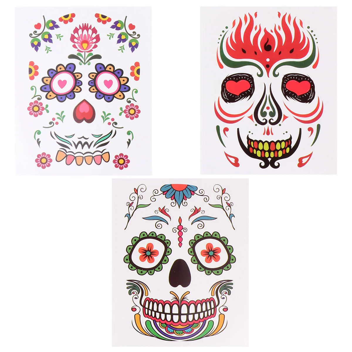 

6Pcs Creative Tattoos Stickers Facial Stickers Body Stickers for Halloween