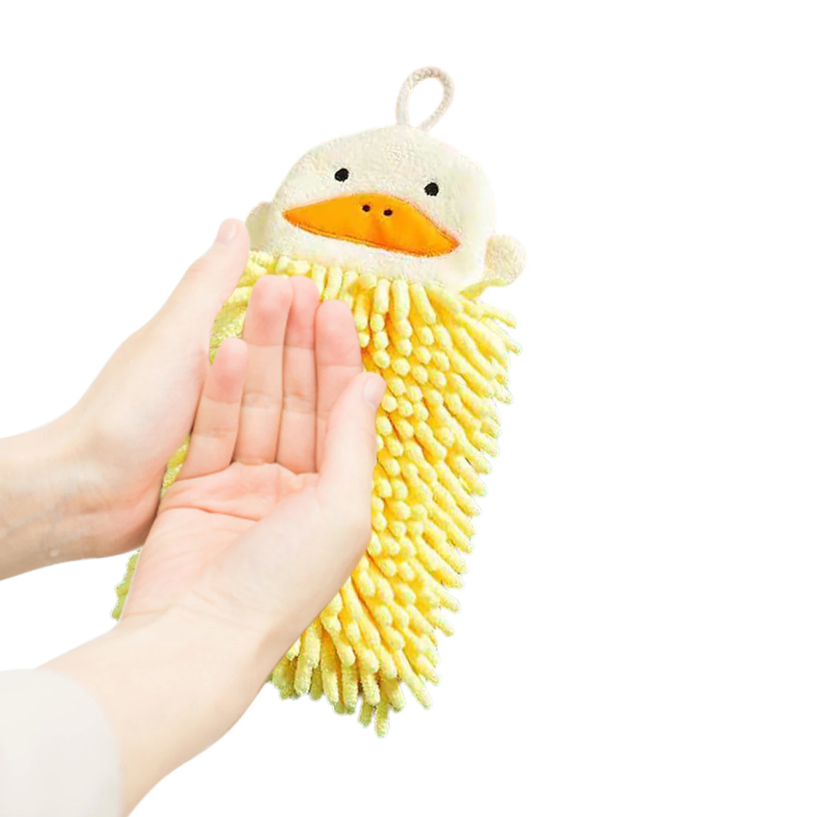 

Милое квадратное полотенце из синели, Мультяшные салфетки для рук с кошкой, овечкой, уткой, для кухни и ванной комнаты