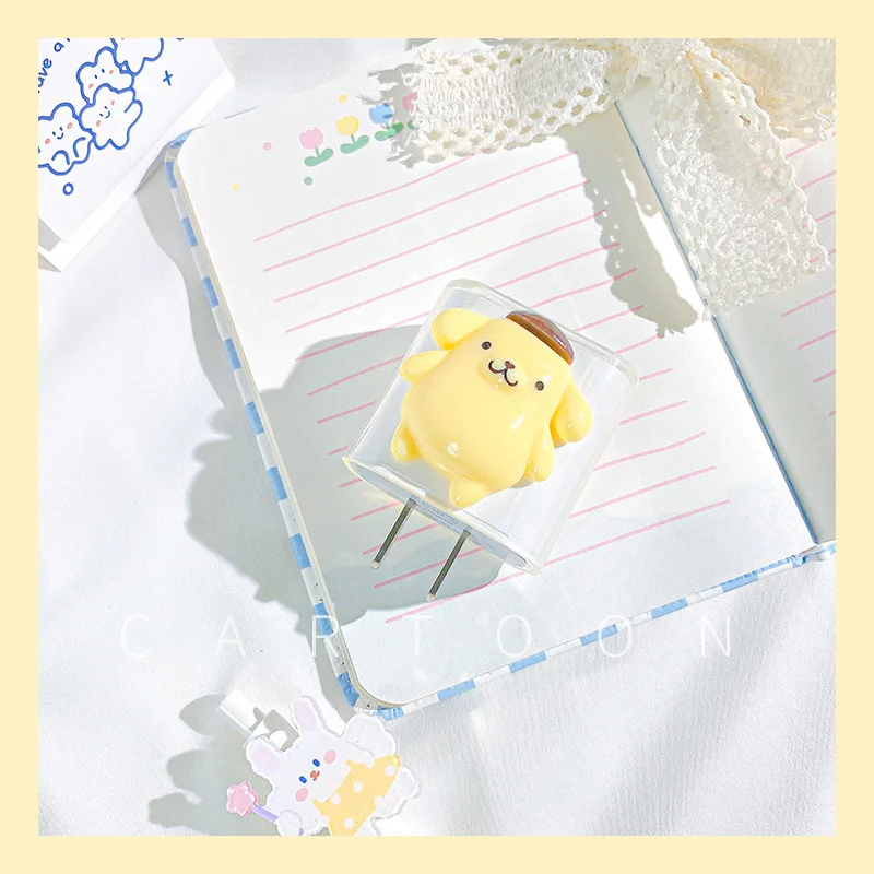 Sanrios аниме Cinnamoroll Kuromi Melody мультфильмы Usb протектор кабеля Kawaii зарядка головы