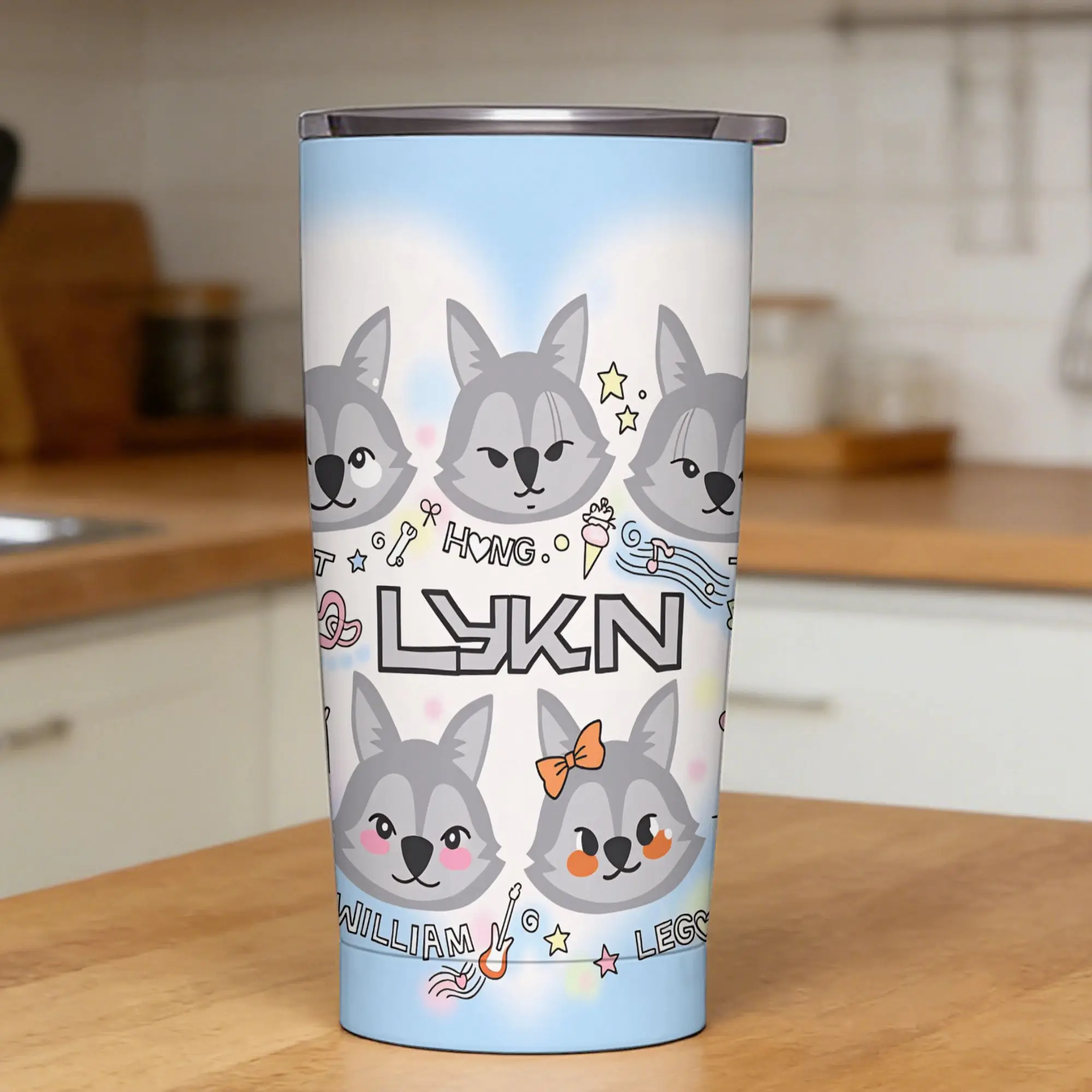 Фото Термокружка из нержавеющей стали L-LYKN Group Lykyou с трубочкой, для пляжа, для холодных напитков, бутылка для воды, сохраняющая тепло, термос-кружка №1