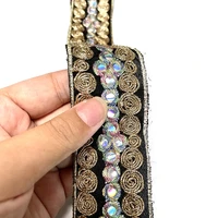 4cm ethnic style embroidered sequin webbing handmade diy clothing collar sleeves shoes and hats decoration curtain accessories