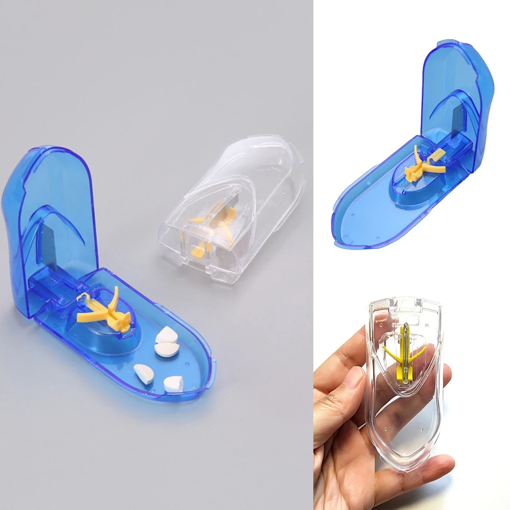 

Transparent Medicine Cutter Splitter Portable Pill Caplets Splitter Medicine Dose Tablet Divide Compartment Storage Box Pill Box