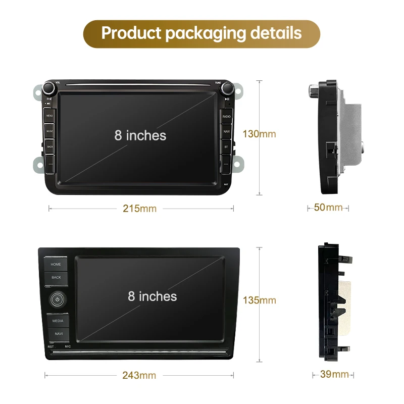 $127.30 Car Radio Android 10 For VW Volkswagen Polo/Tiguan/Golf 6 7/Passat/b7/b6/Jetta/Skoda/Octavia Seat CarPlay Multimedia Player 48EQ